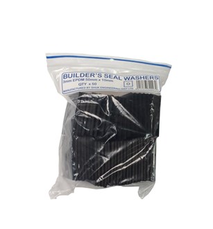 Builders Seal Washer SQUARE - 50mm x 10mm EPDM - 3mm